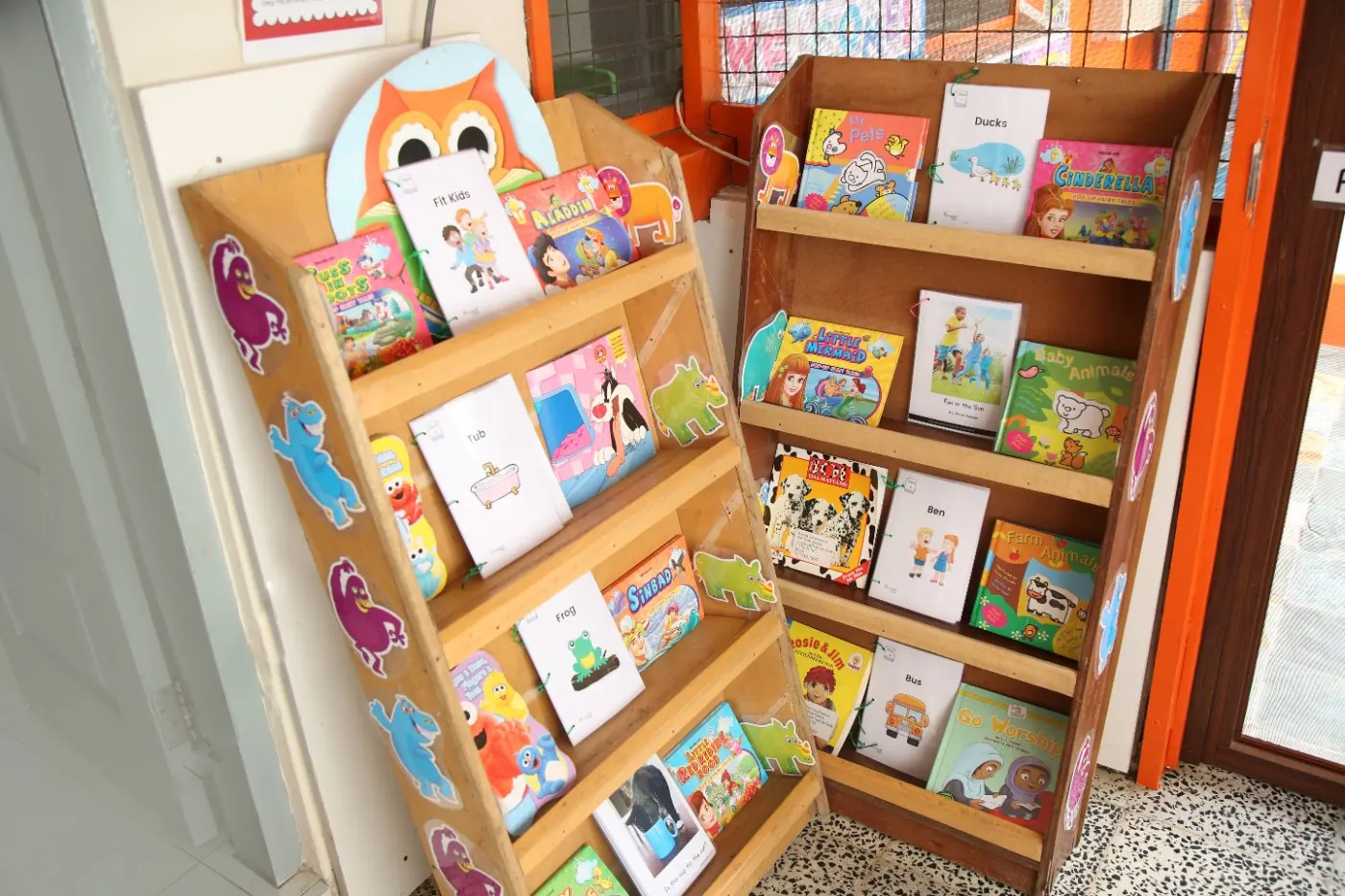 The Early Starters reading corner with picture books on display